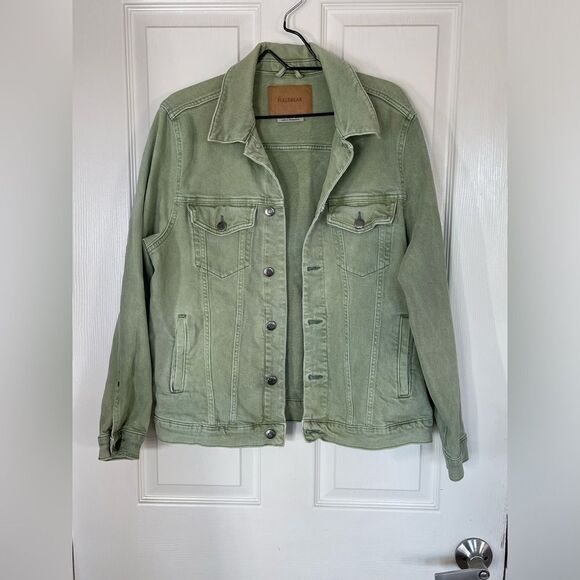 Pull&Bear green denim jacket size M - Picture 1 of 4